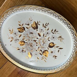 Vintage Oval Tin Container